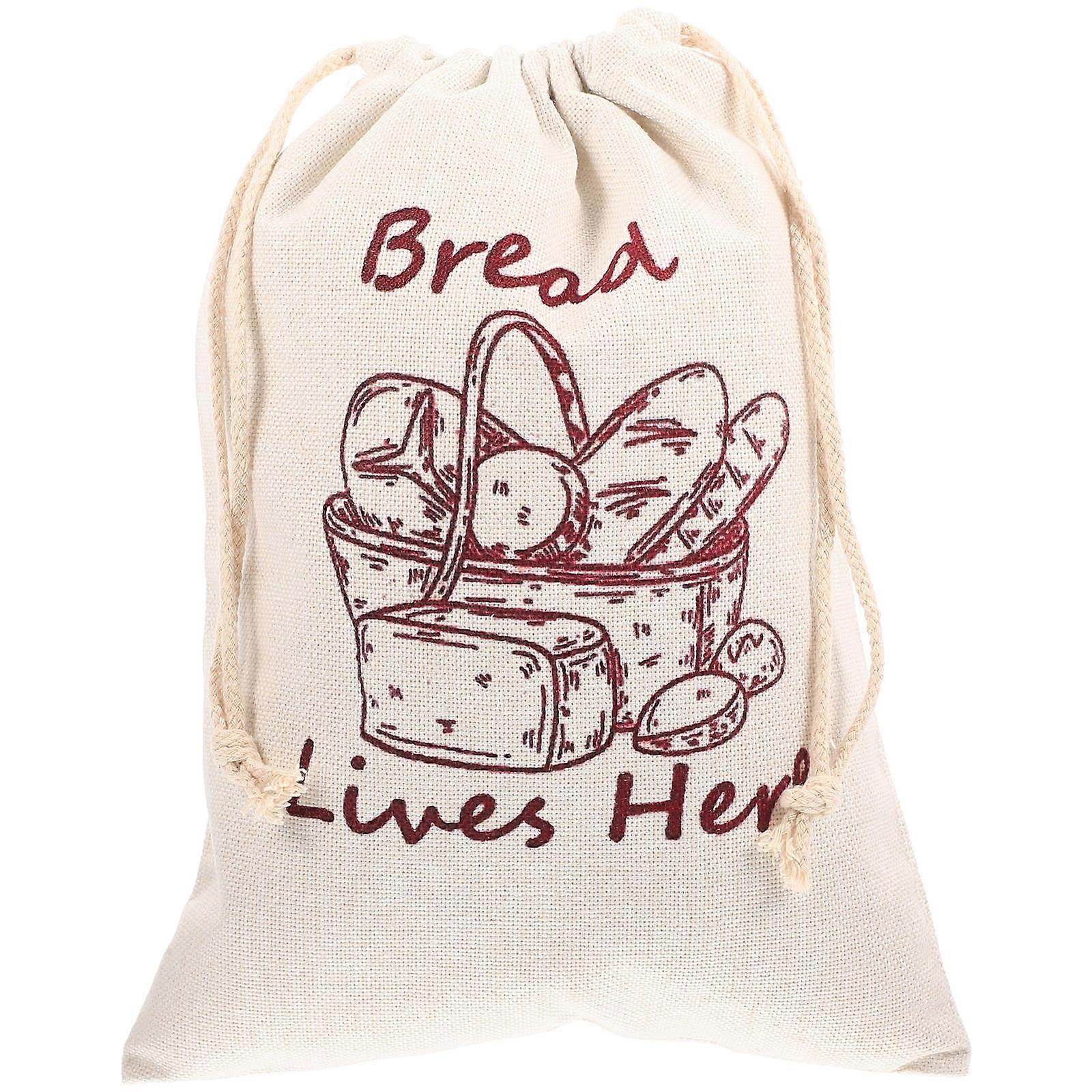 Drawstring Bag For Bread Storage For Dormitory Bedroom Use 15.7X11.8in Rectangular Easy Carry 1Pack