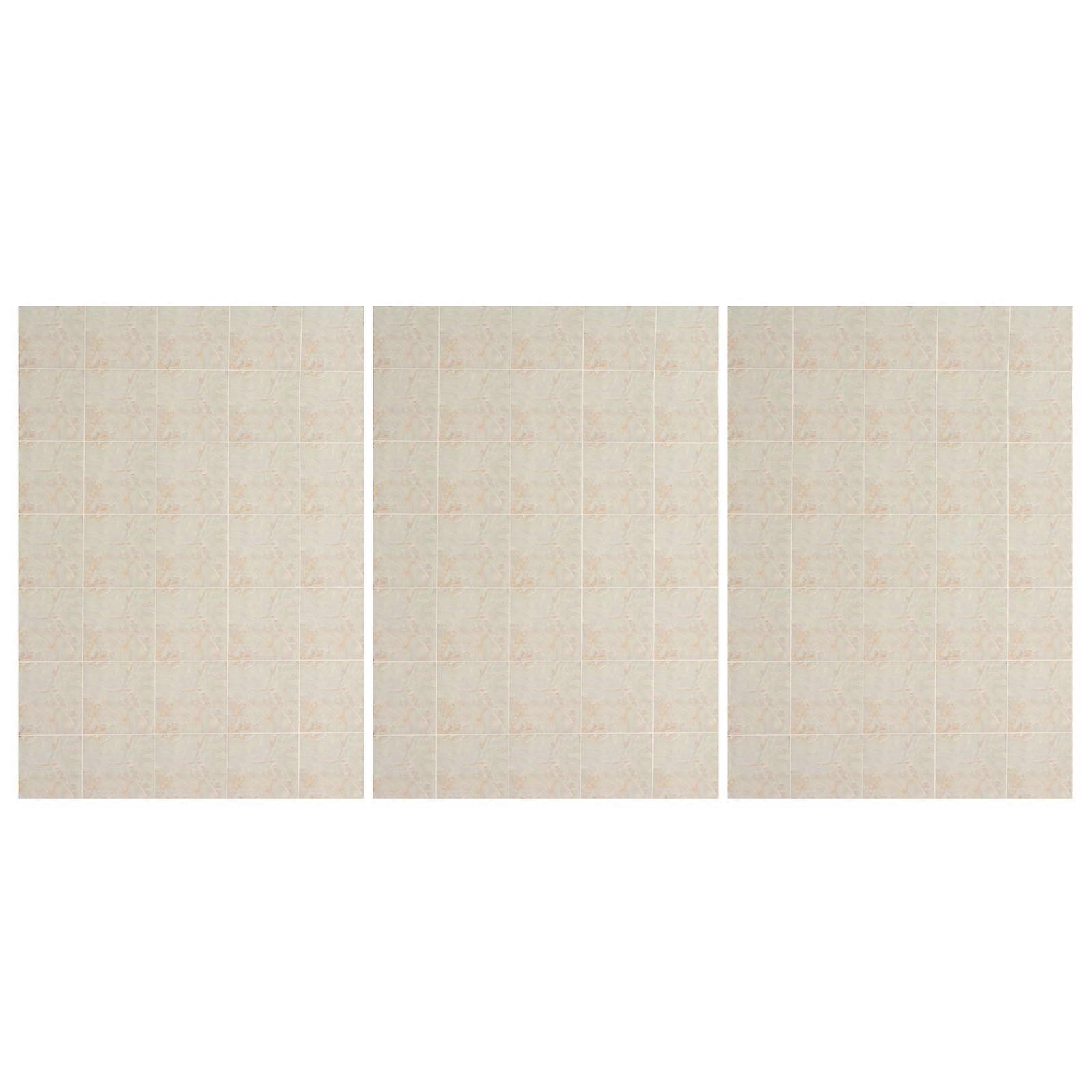 Mini House Floor Stickers for Decoration 3 Pieces Paper Material Lightweight and Durable 7 x 7