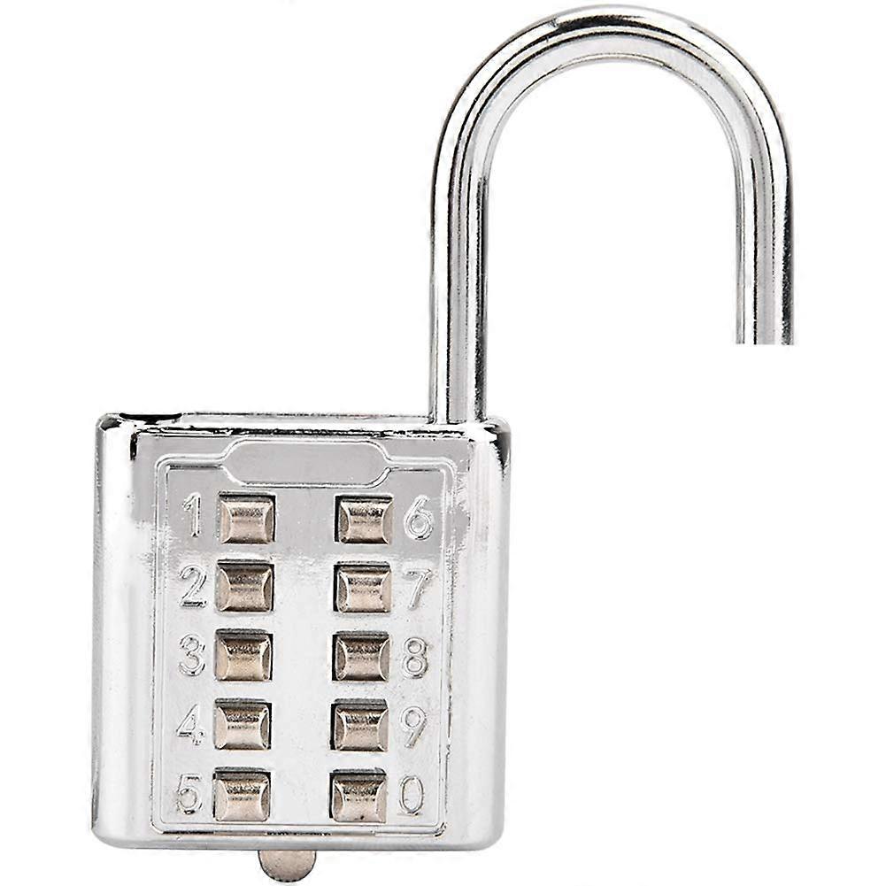 Combination lock with 10 portable digits, easy to use for travelers and gymgoers alloy zinc material zinc.