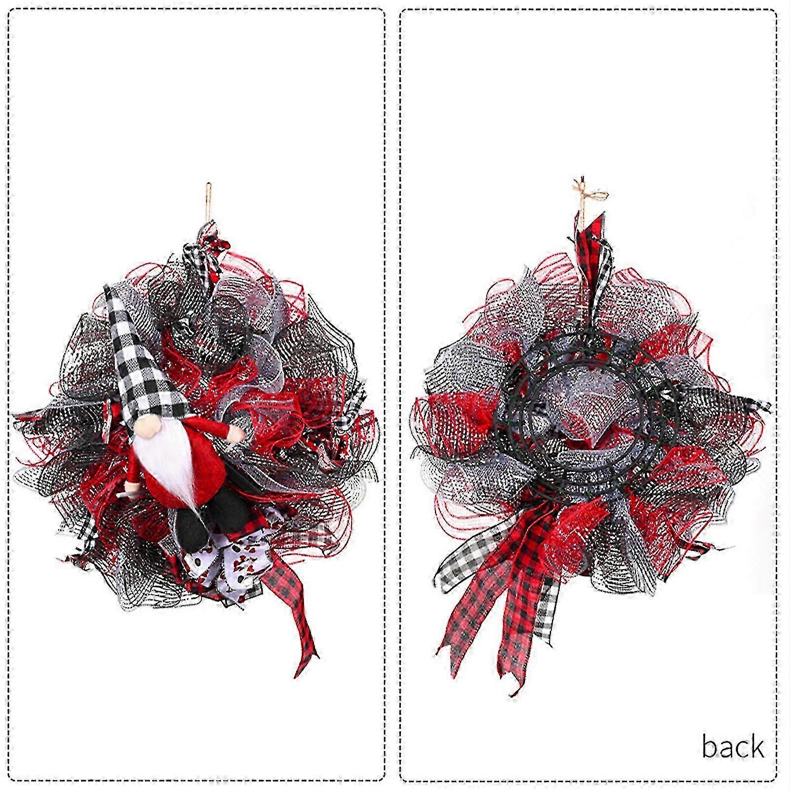 Christmas Doll Ribbon Wreath