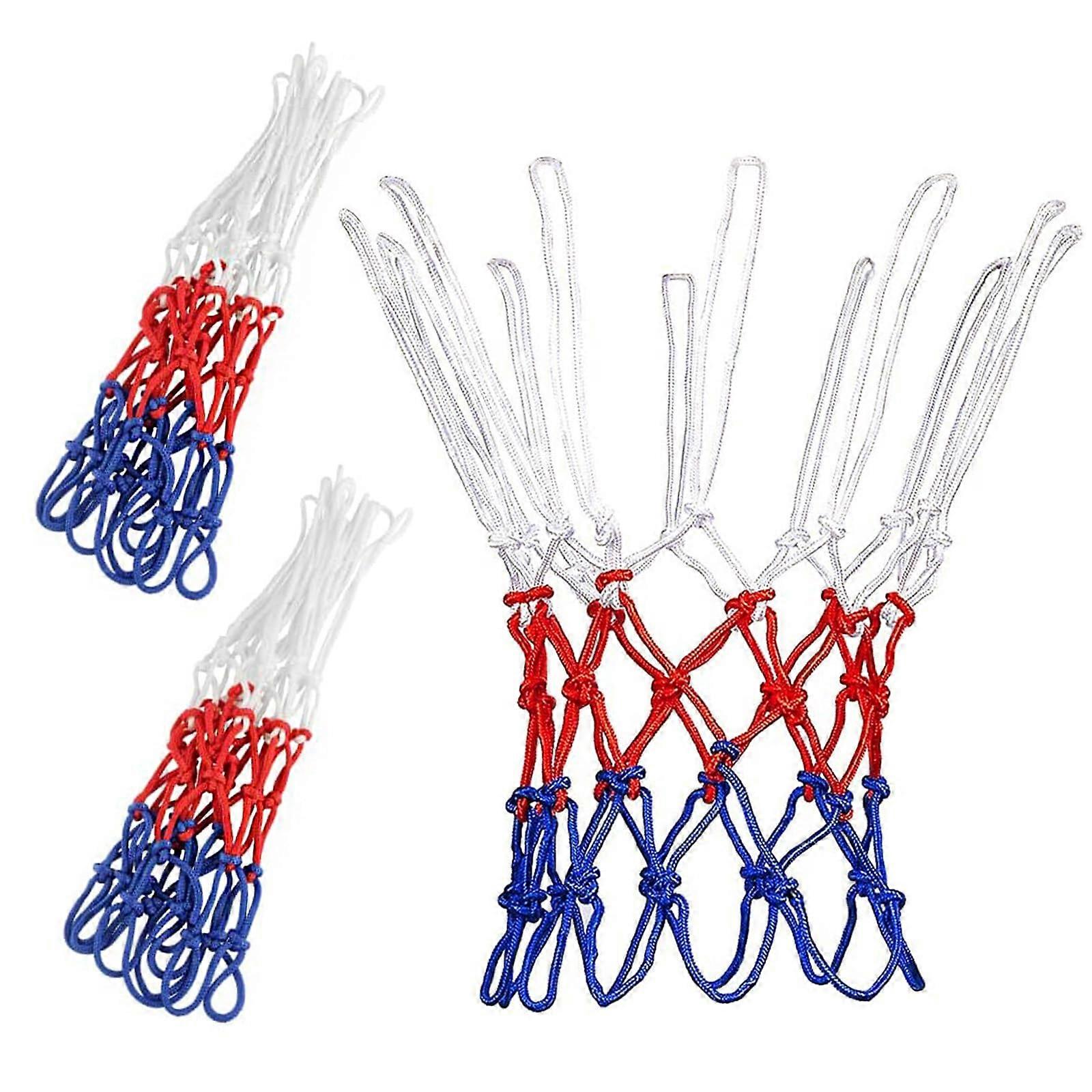 Pack of 3 Basketball Net, Professional Replacement Net, Weatherproof Ball Net, All Weather Ball Net, for Indoor or Outdoor Use, 12 Loops.