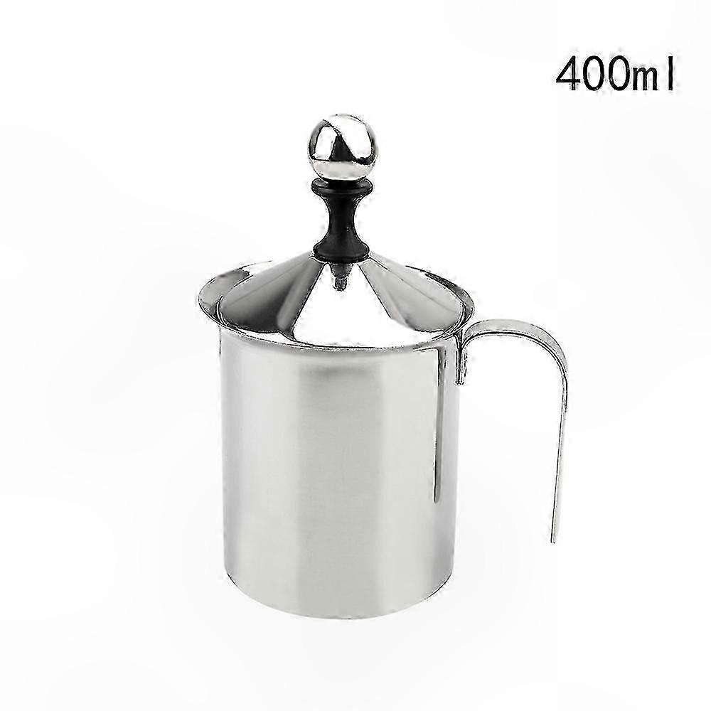 Double Mesh Handheld Frother for Creamy Coffee Foam, Stainless Steel Manual Latte Tool