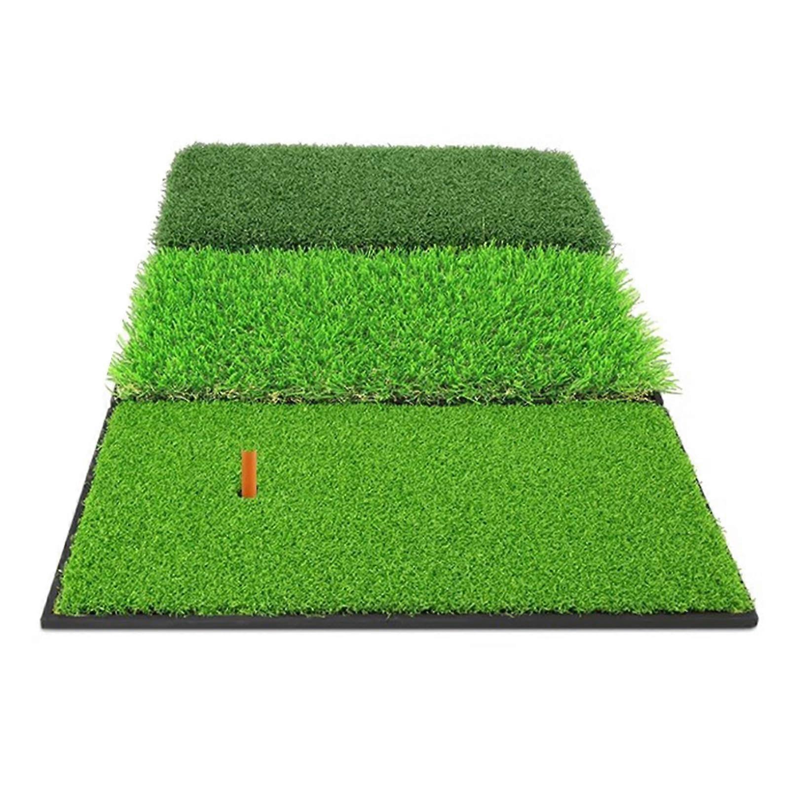 Golf Training Mat 150x100cm, Portable 3-in-1 Foldable Hitting Mat, Artificial Turf Grass for Backyard Swing Practice
