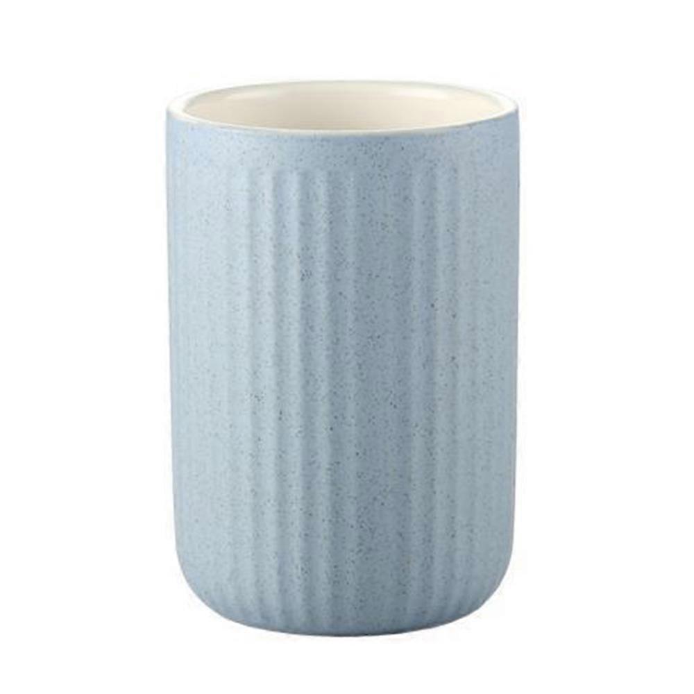 TKdaddyセラミック歯ブラシカップ300ML大容量うがい薬カップホームホテルバスルームライン用/ブルー