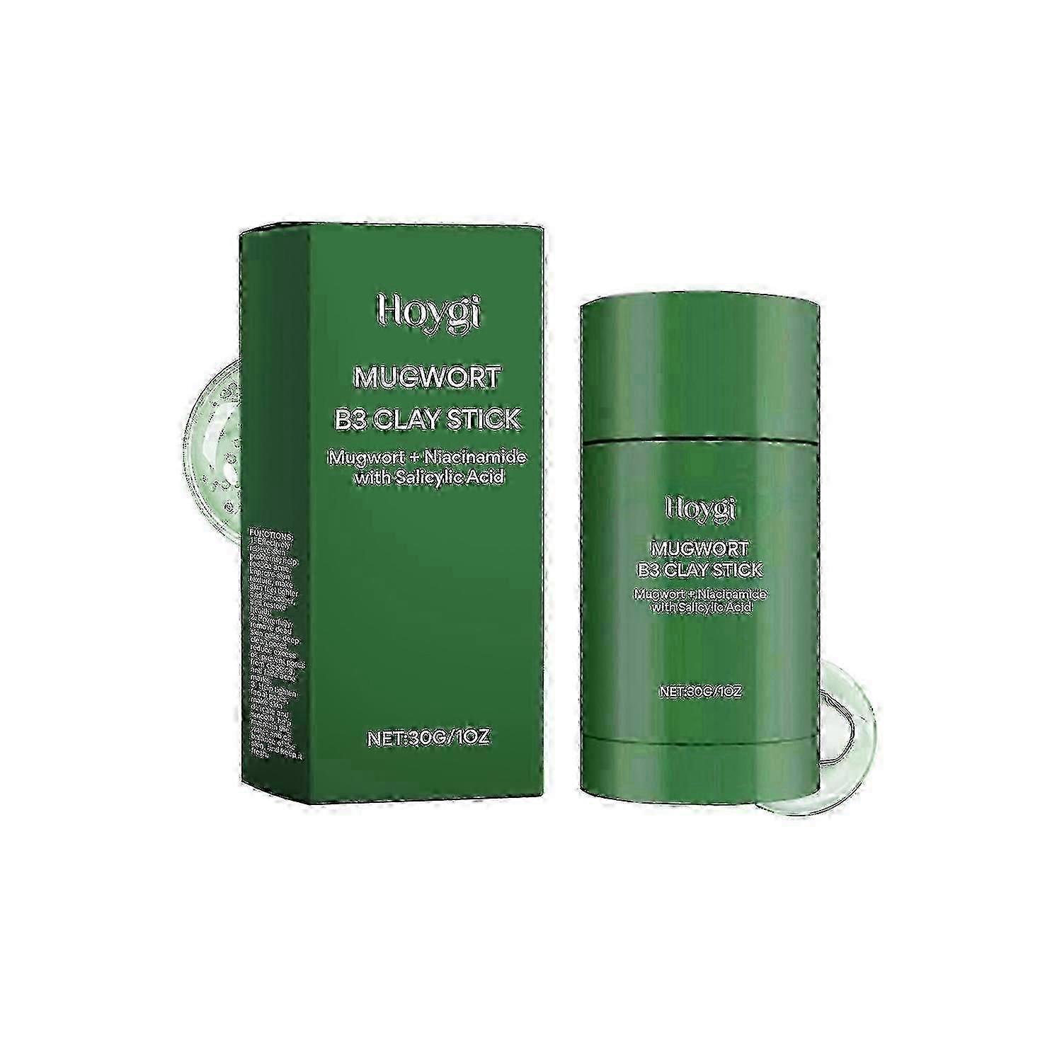 Hoygi Mugwort Mud Mask Stick Deep Cleansing Pores Brightens Skin Firming Smooth and Delicate Refresh