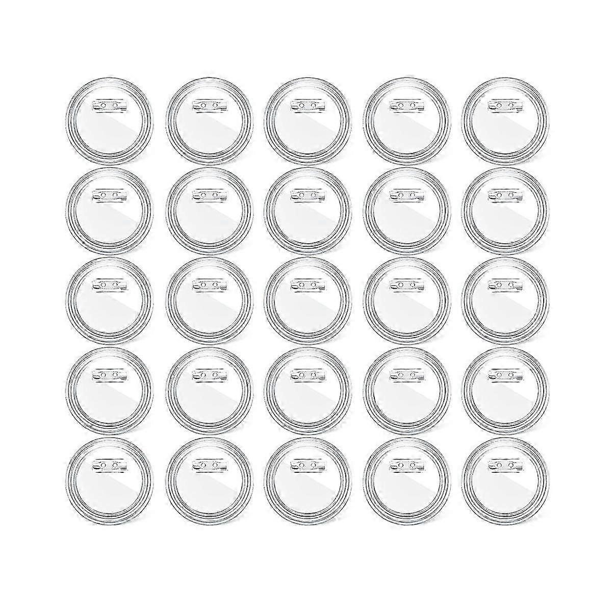 3 Inch DIY Button Pins - Acrylic Badge Buttons for Craft Projects, 25Pcs