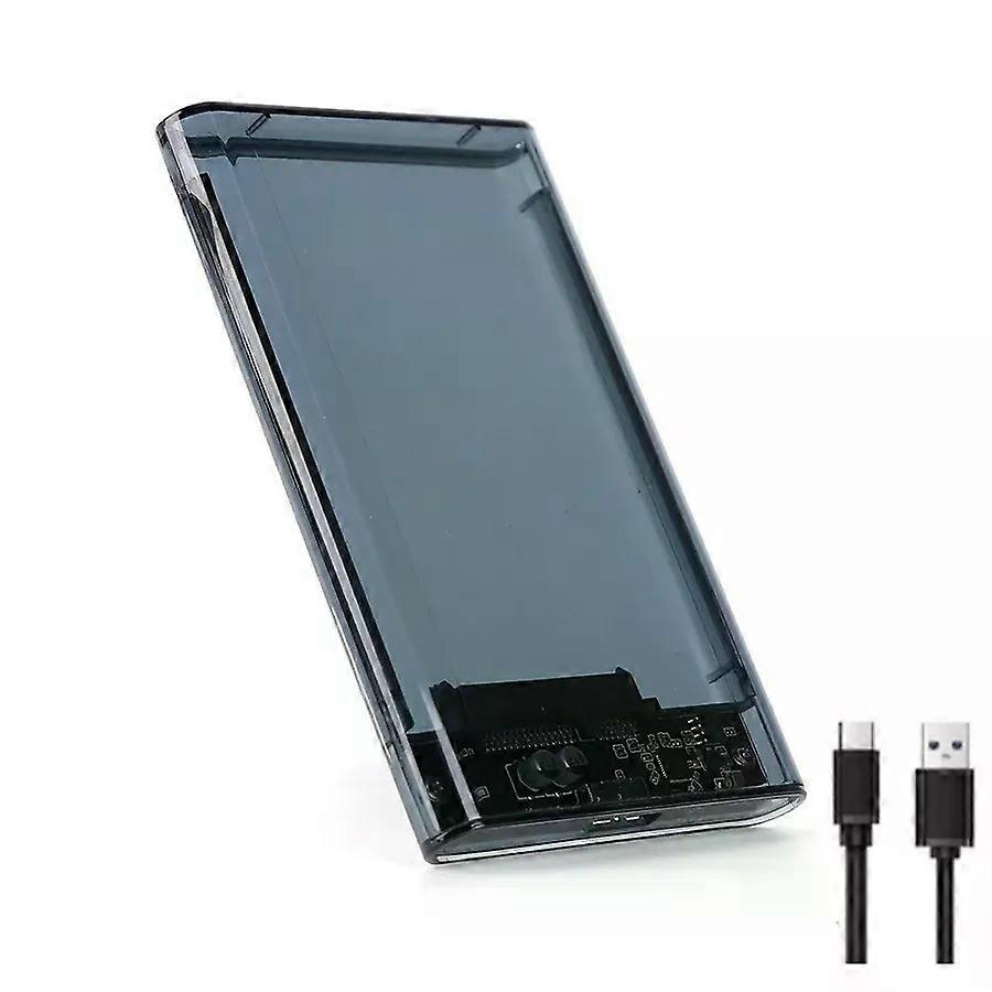 Transparent HDD Case Caddy Box HDD Enclosure 25 SSD SATA To USB 30 Type-C 31 Adapter External Hard Drive Box