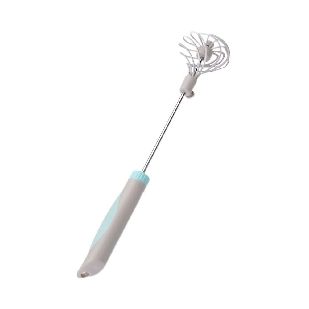 Compact Egg Whisk Household Baking Kitchen Tool Sky Blue Nylon Metal Labor Saving 1Pcs