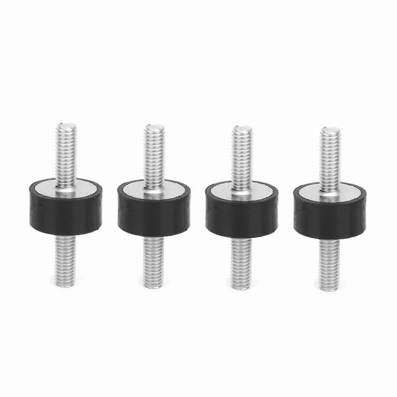 4-Pack M6 Anti-Vibration Silent Blocks for Automotive and Marine Use (20x10mm, M6x18)