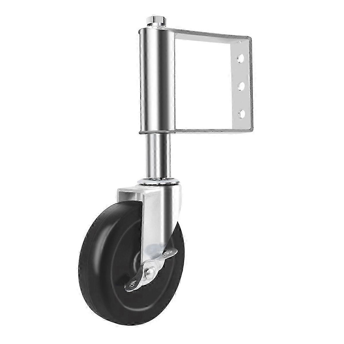 Spring Loaded Door Roller, Universal Bracket, Hard Rubber Wheel--