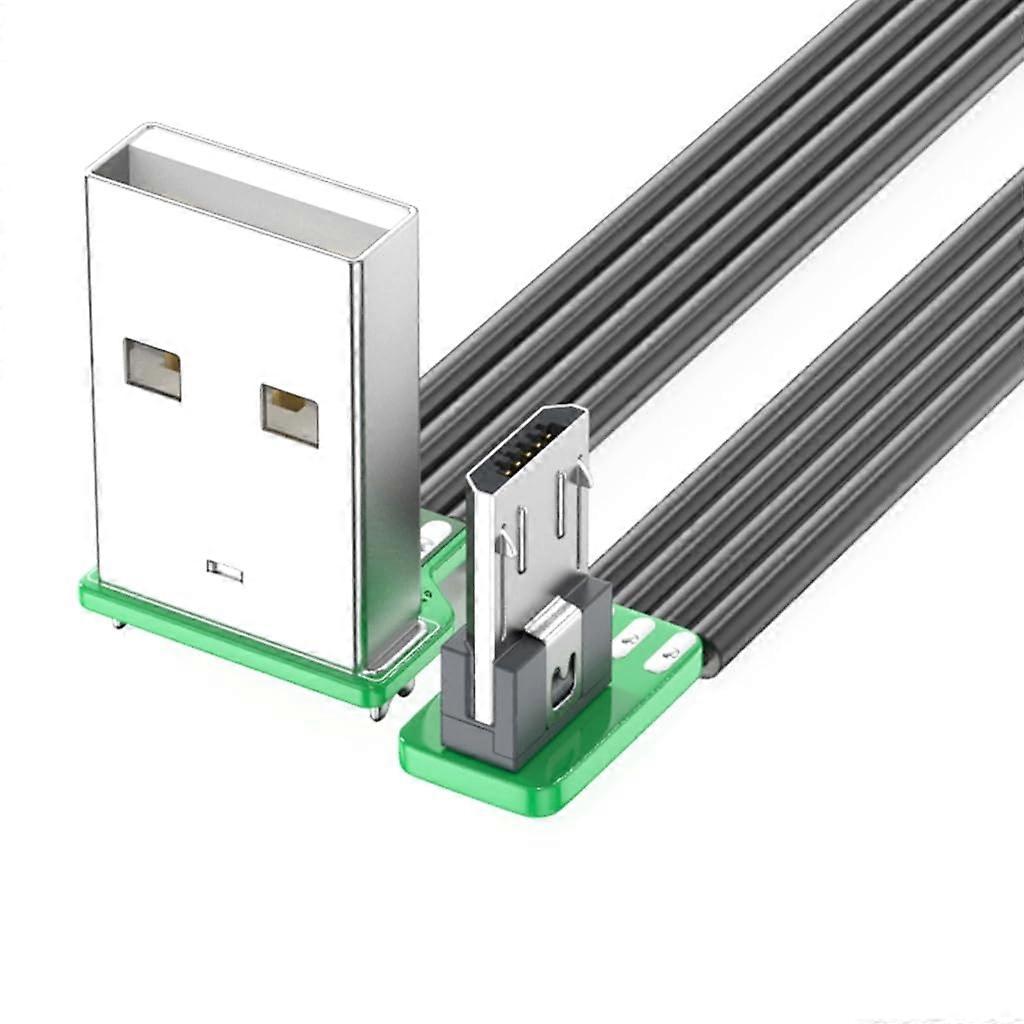 Right Angled USB 2.0 to USB 5Pin Cable Fast Charging Cable 480Mbps Transfer Speed Flexible Silicone Cord for Phone USB down 2m