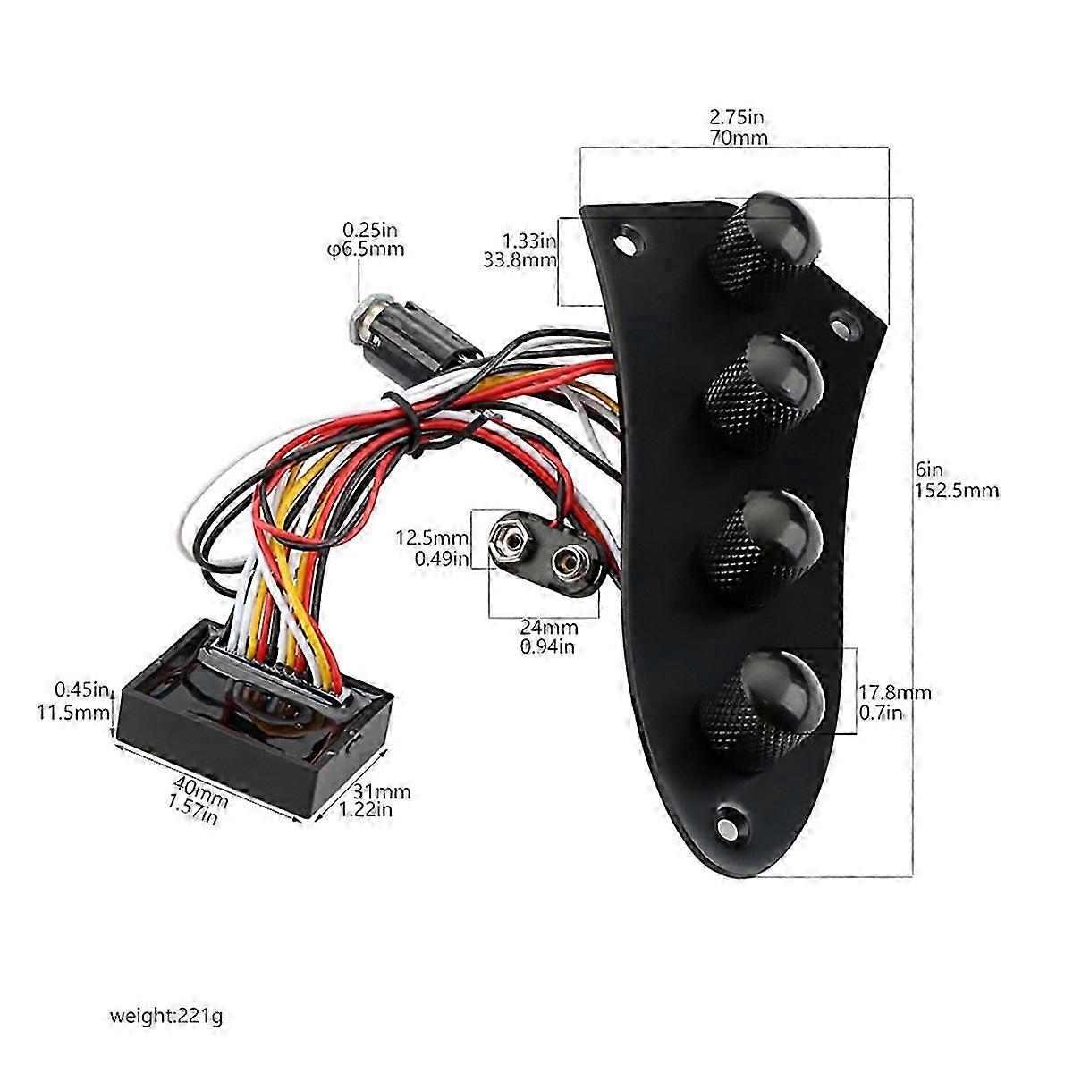 Guitar Control Plate Pre Wired Supplies Circuit Control Board