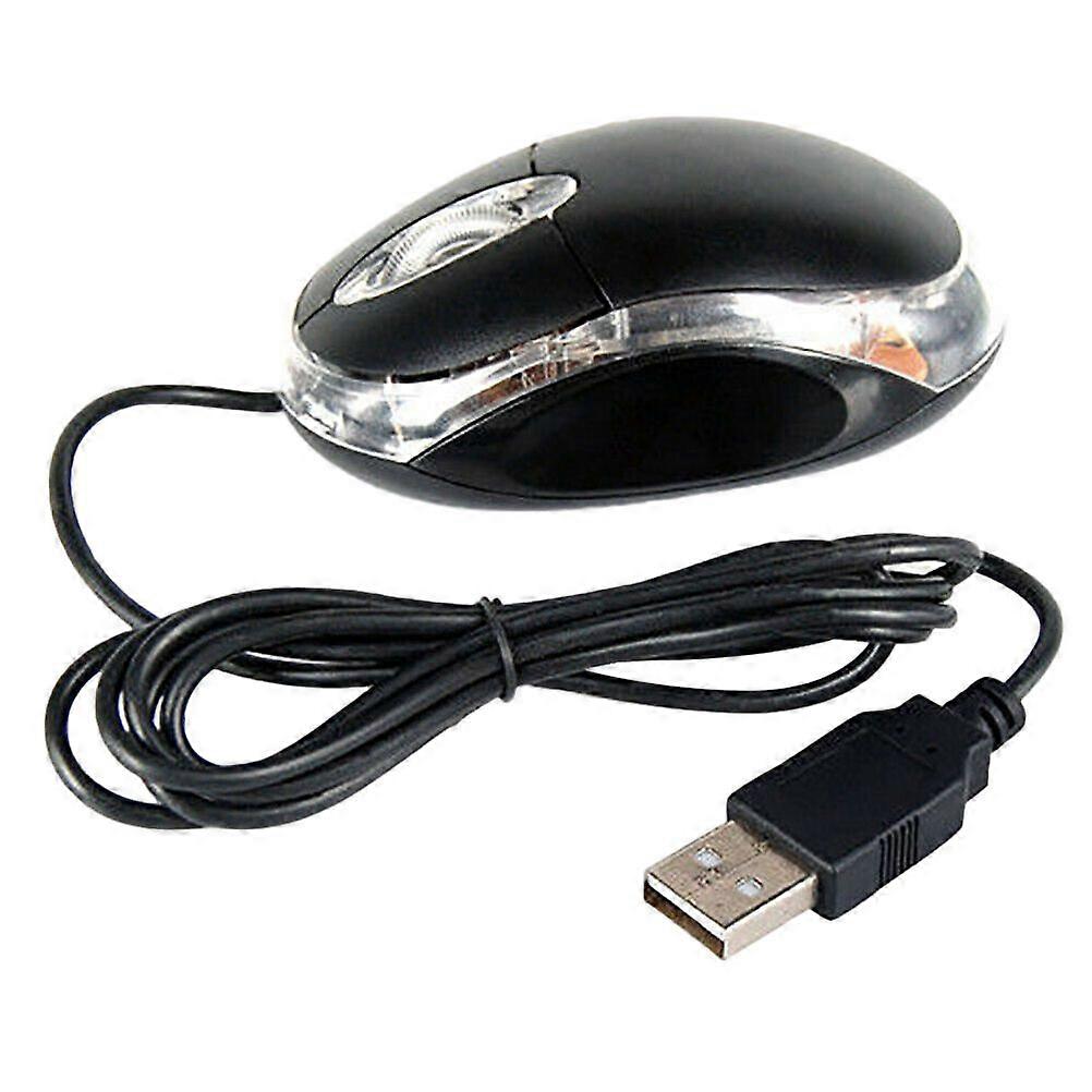1Pc Optical USB Wired Mouse Professional Office Computer Mice for PC Desktop Laptop (Black)