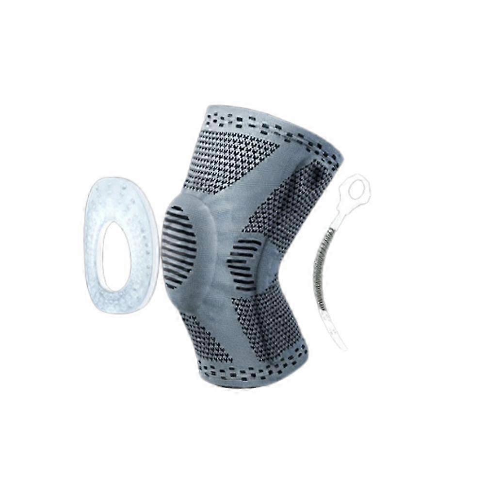 Knee Sleeve Brace Silicone Compression Support Pad Leg Protector-Gr...