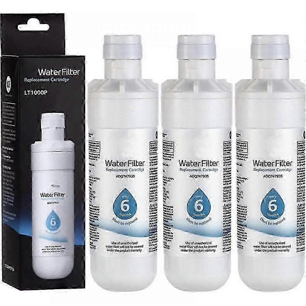3pcs LG LT1000P ADQ747935 Refrigerator Water Filter