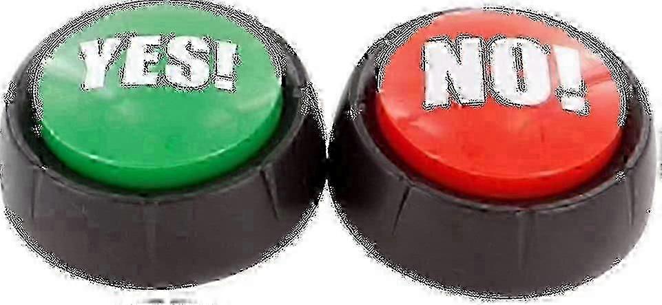 2pcs Yes Button And No Button With Sound Talking Buttons Office Home Learning Buzzers