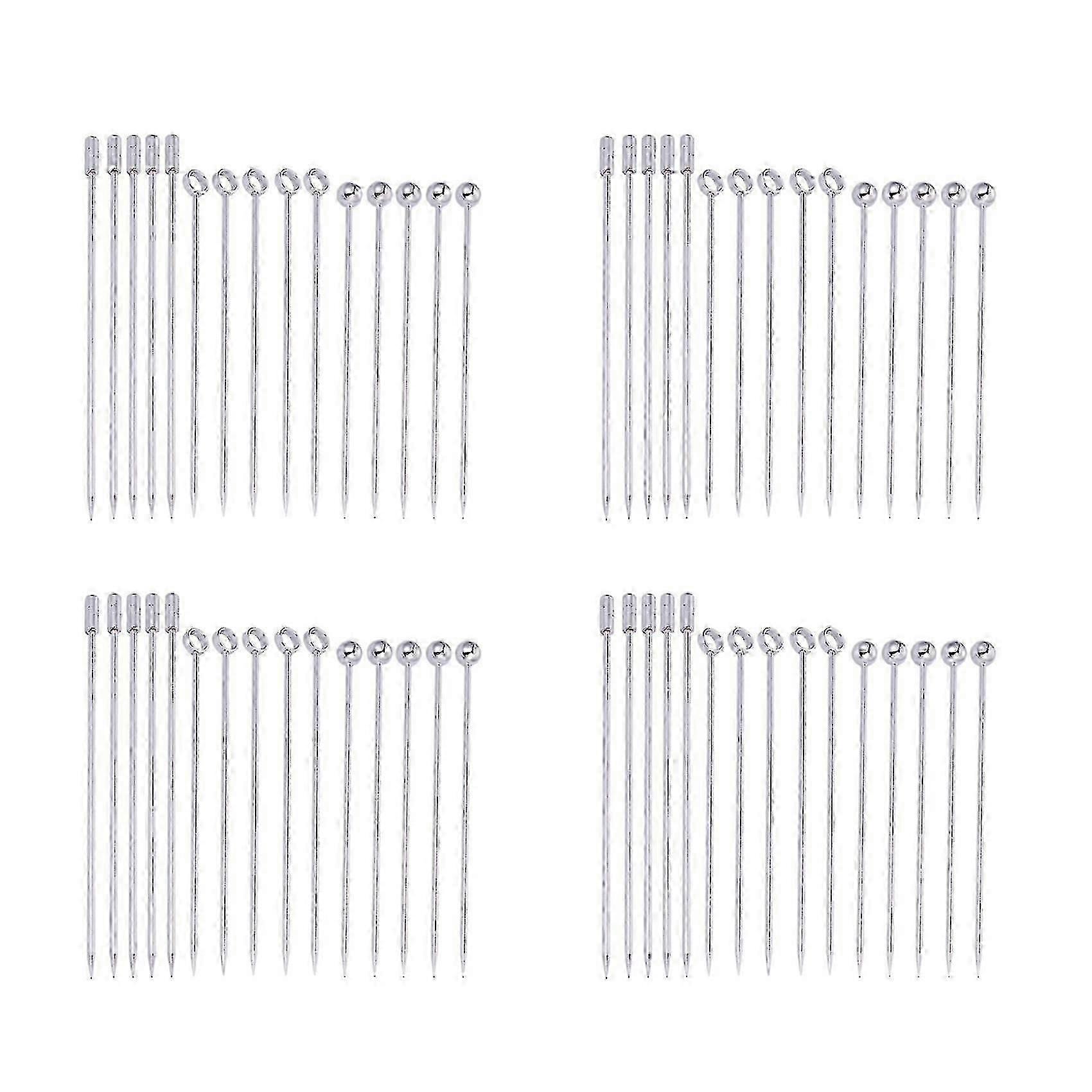 60x Paslanmaz Çelik Kokteyl Pick Martini Pick Set