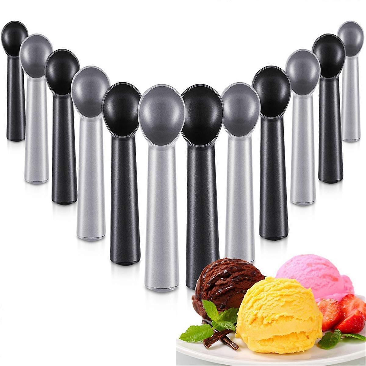 12 Pcs Ice Cream Scoop 7 Inch Nonstick Anti Freeze Ice Cream Scooper Aluminum Design Dessert Spoon