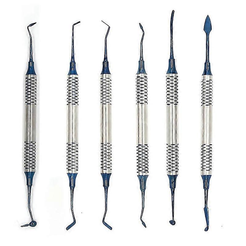 For 6 Pcs Dental Composite Resin Filled  Blue