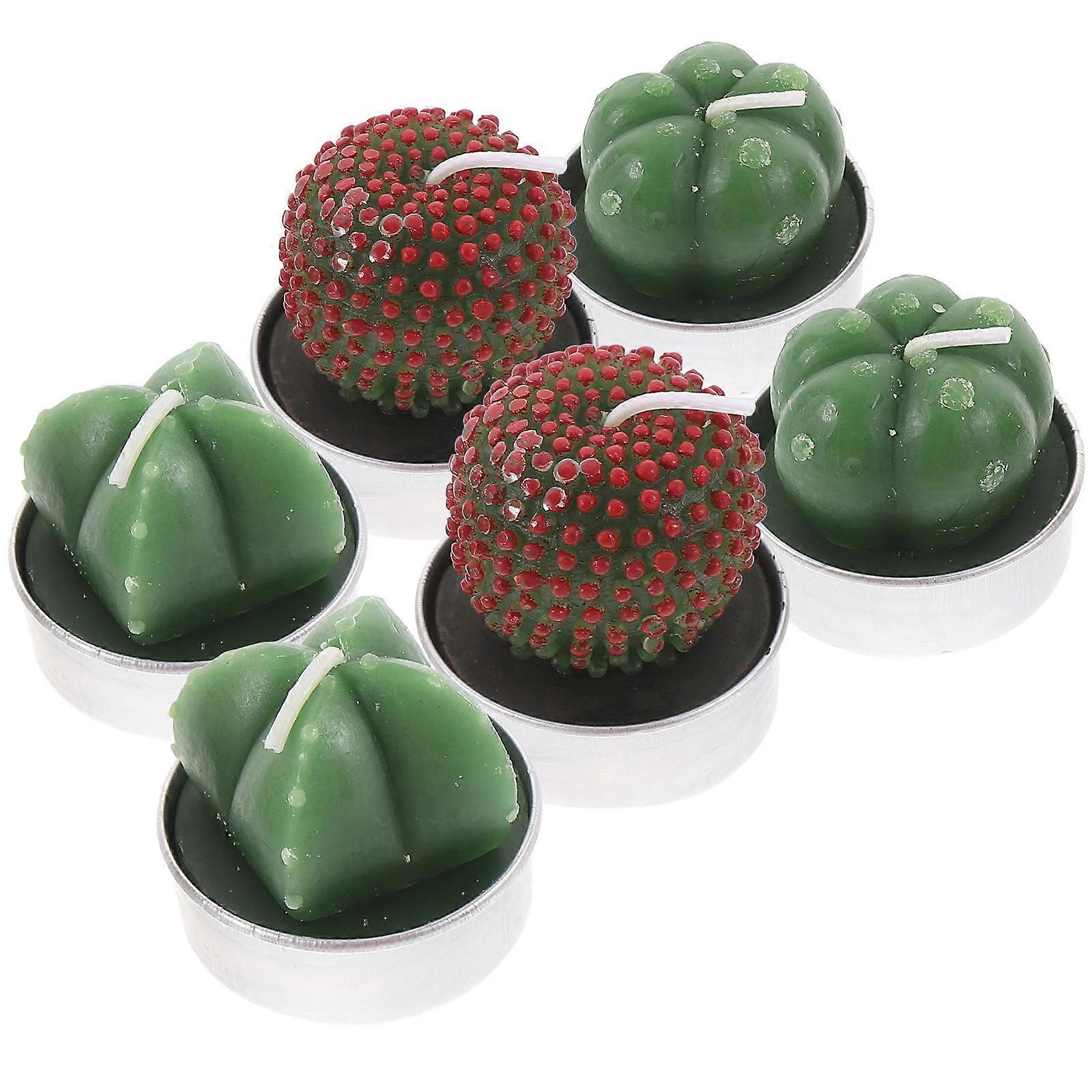 Creative Candles Succulent Shaped Romantic Occasions Styling Scented Candles 6Pcs