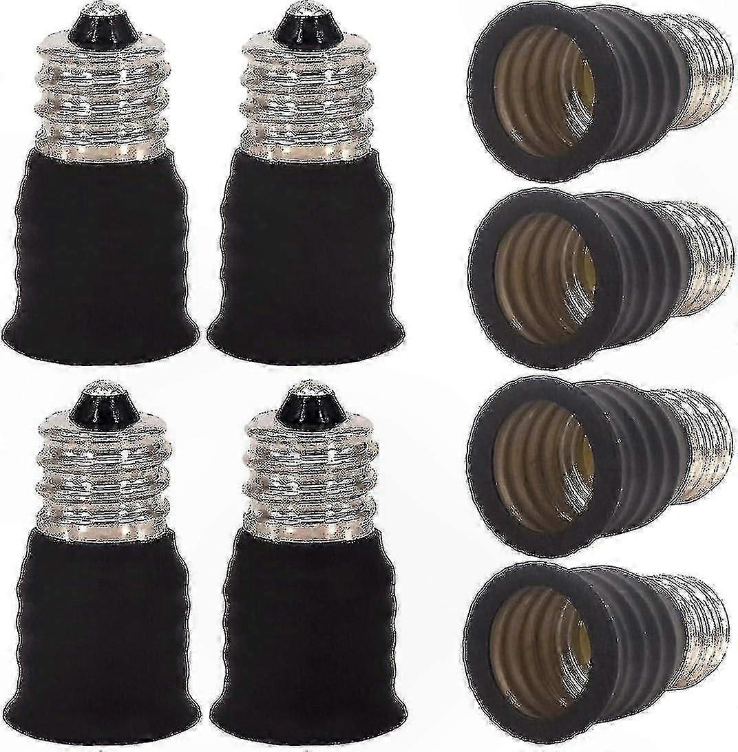 E12 to E14 Socket Adapter for Light Bulbs (8-Pack)