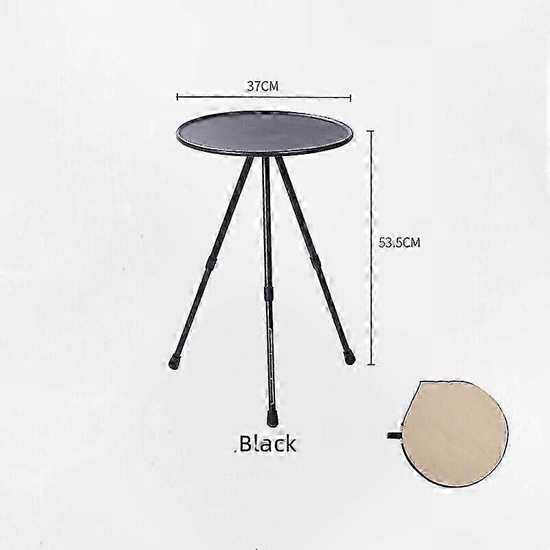 Adjustable Folding Round Table with Three Legs Portable Aluminum Alloy Dining Table for Home and Outdoor Use