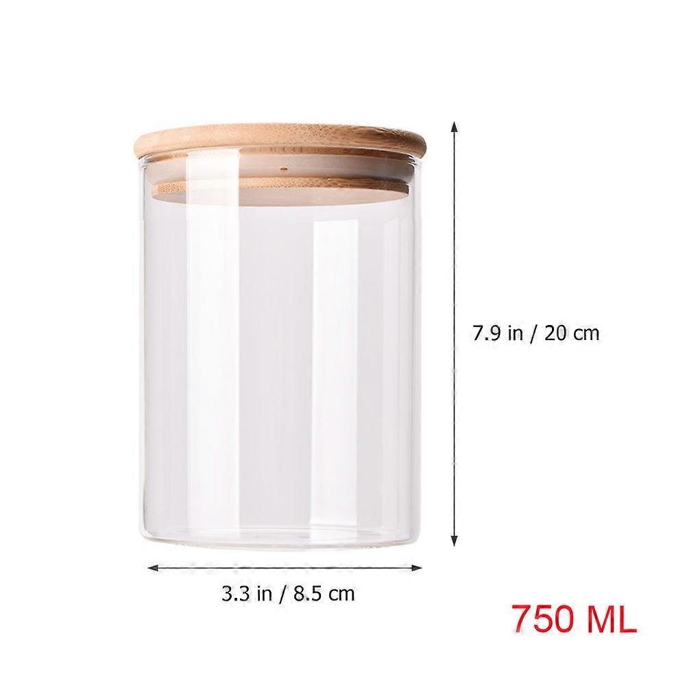 Bamboo Storage Jar 1Pcs Assorted Color Crack-Resistant Cereal Containers