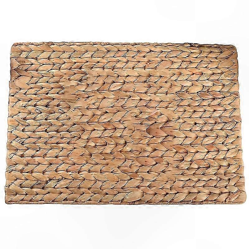 Heat-Resistant Rectangle Table Mat with Vintage Braided Design for Home Use