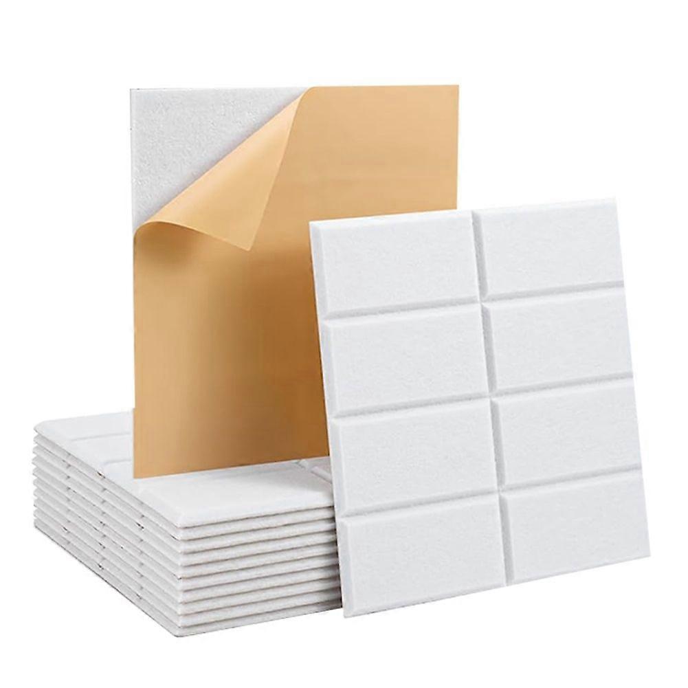 12er Pack Akustikplatten selbstklebend weiß