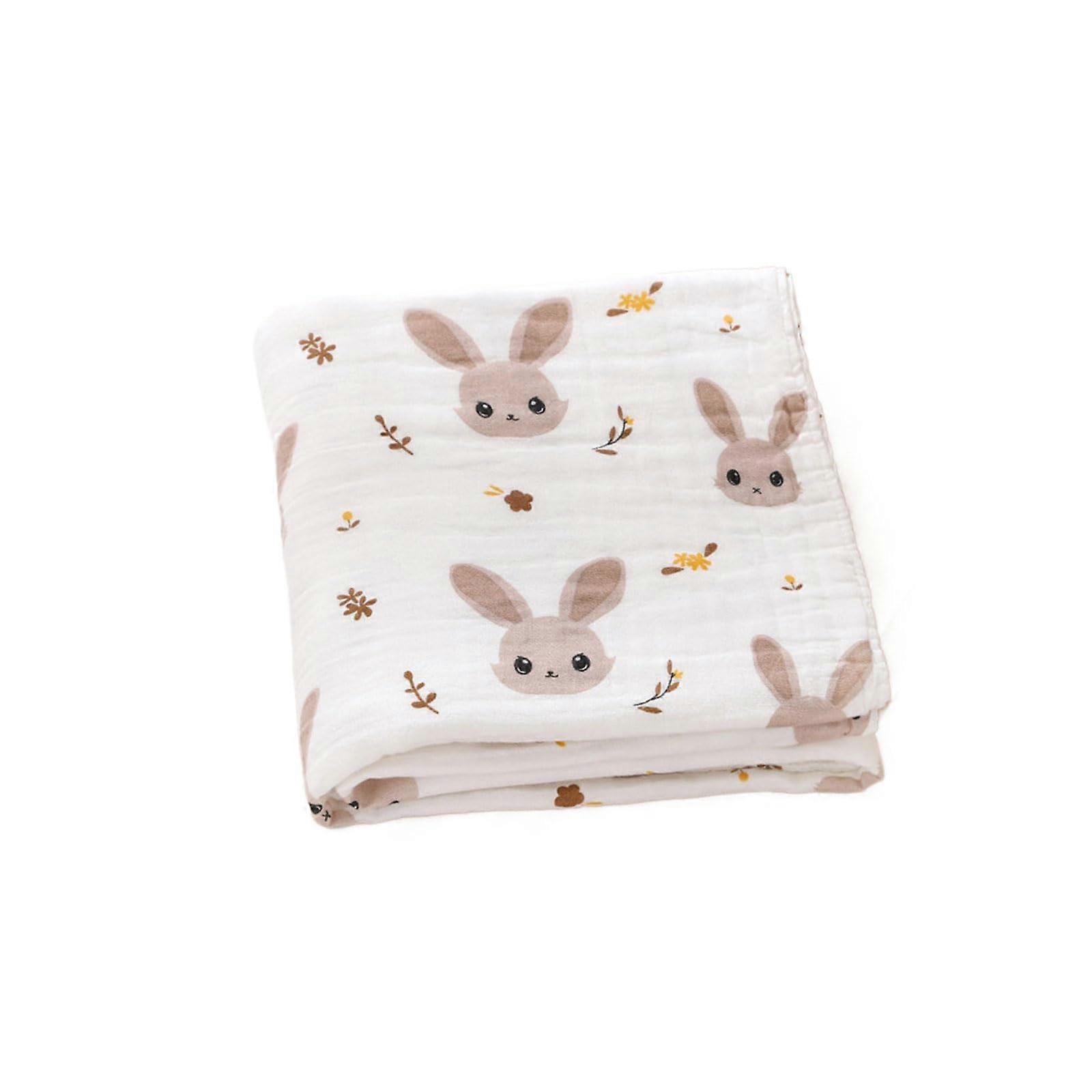 Infant Blanket 4-Layer Cotton Bath Towel, Multiple Pattern Toddler Blanket, Easy Carry, Sensitive Skin Comfort