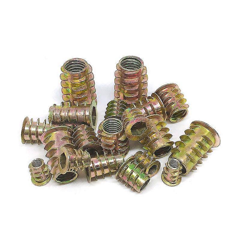 BITEFU 135pcs Wood Insert M4/M5/M6/M8/M10 Hex Nut Threaded Insert Zinc AlloyFor