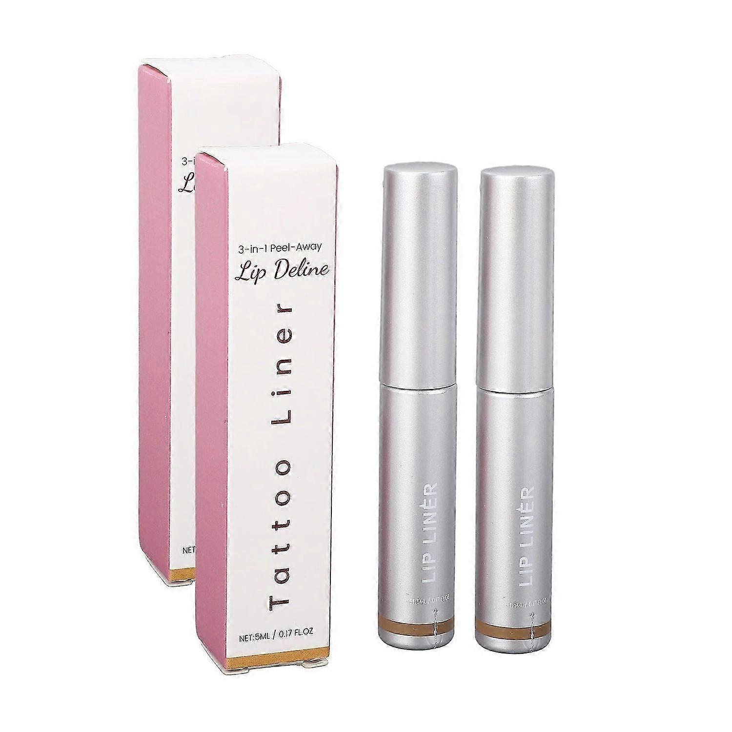 2025 Latest Model 5ml X 2 Peel Off Lip Liner Light Brown Pigmented Moisturizin...