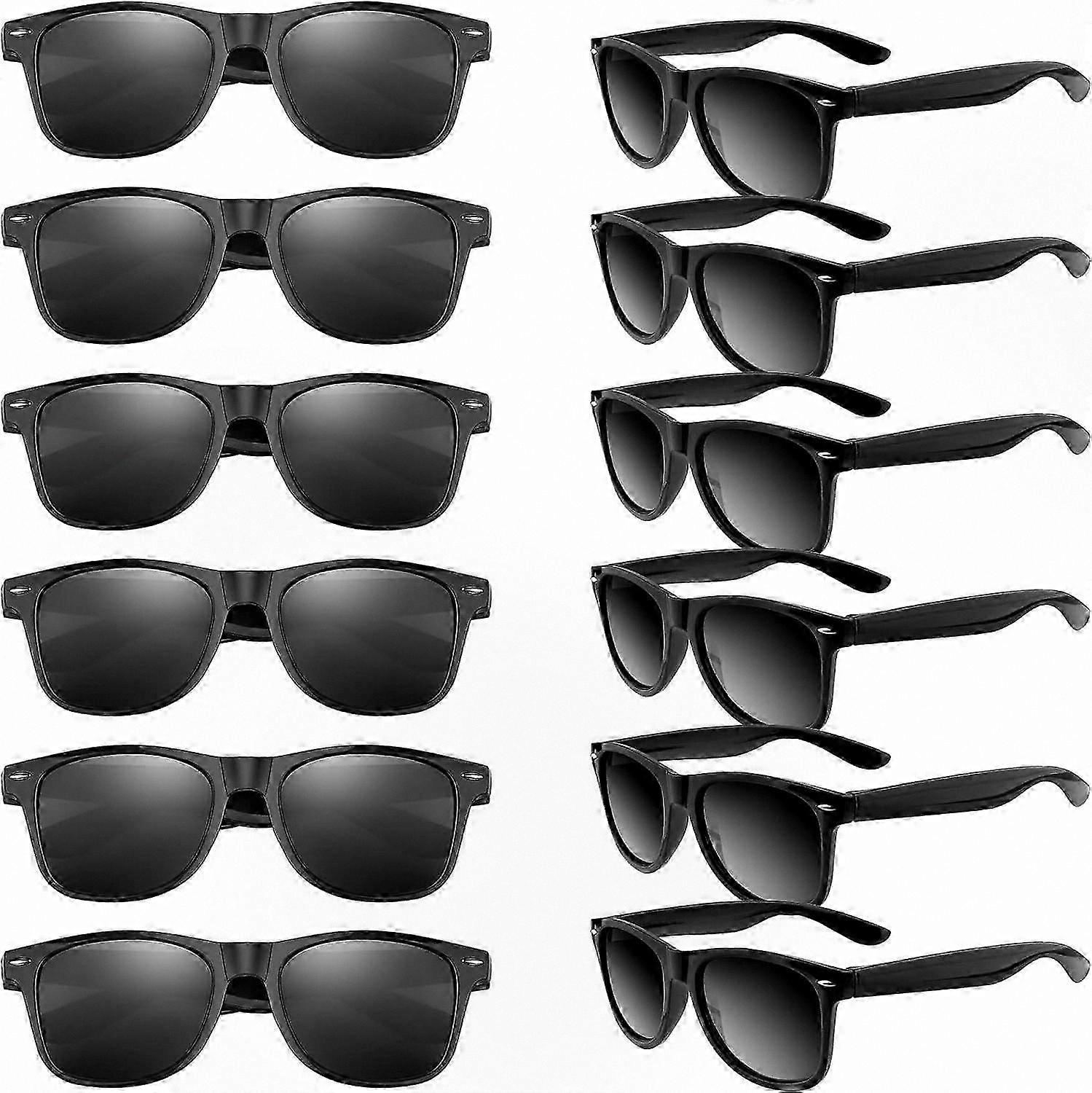 Bulk Pack of 12 Multicolor Neon Sunglasses for Parties, Beach Days, and Pool Events