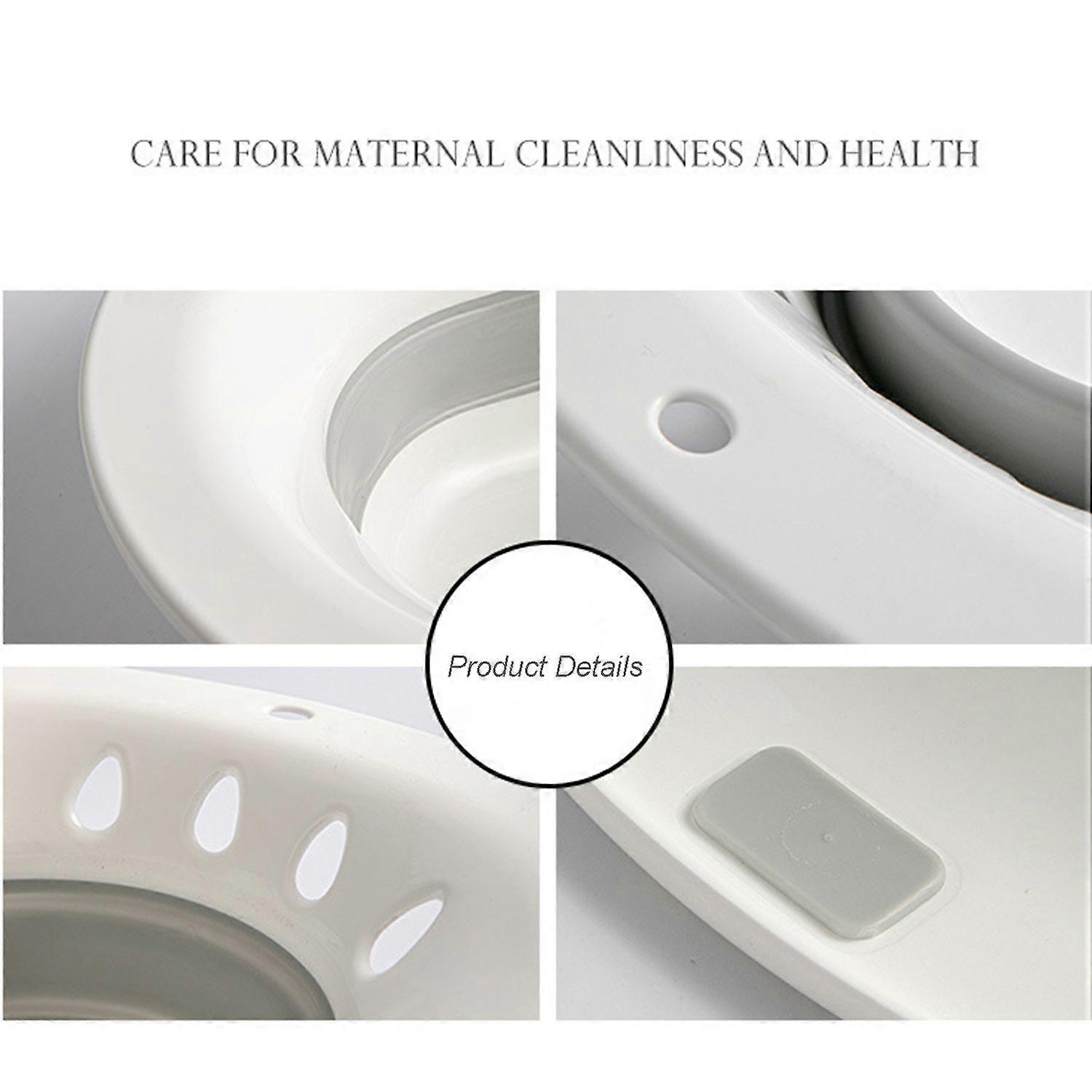 Sitz Bath for Toilet Collapsible Seat Sitz Foldable Squat Free Sitz Bath Folding Sitz Reusable Toilet Sitz Bath Tub Hip Basin for Patient Elderly Post