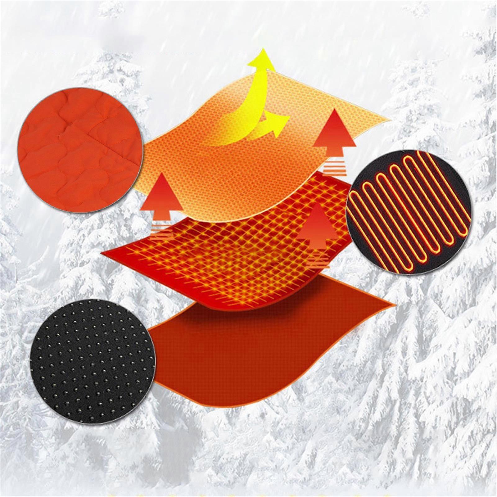 USB Heated Sleeping Bag Pad 5 Zone Heating 3 Level Temperature Adjustment Sleeping Bag Pad for Camping Hiking