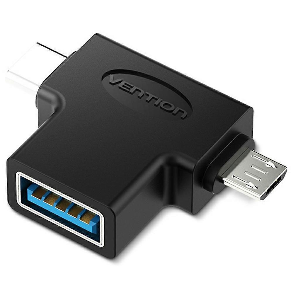 VENTION CDI Series OTG Adapter 3 in 1 USB A/Micro-B/USB C High Speed Data Transfer Adapter