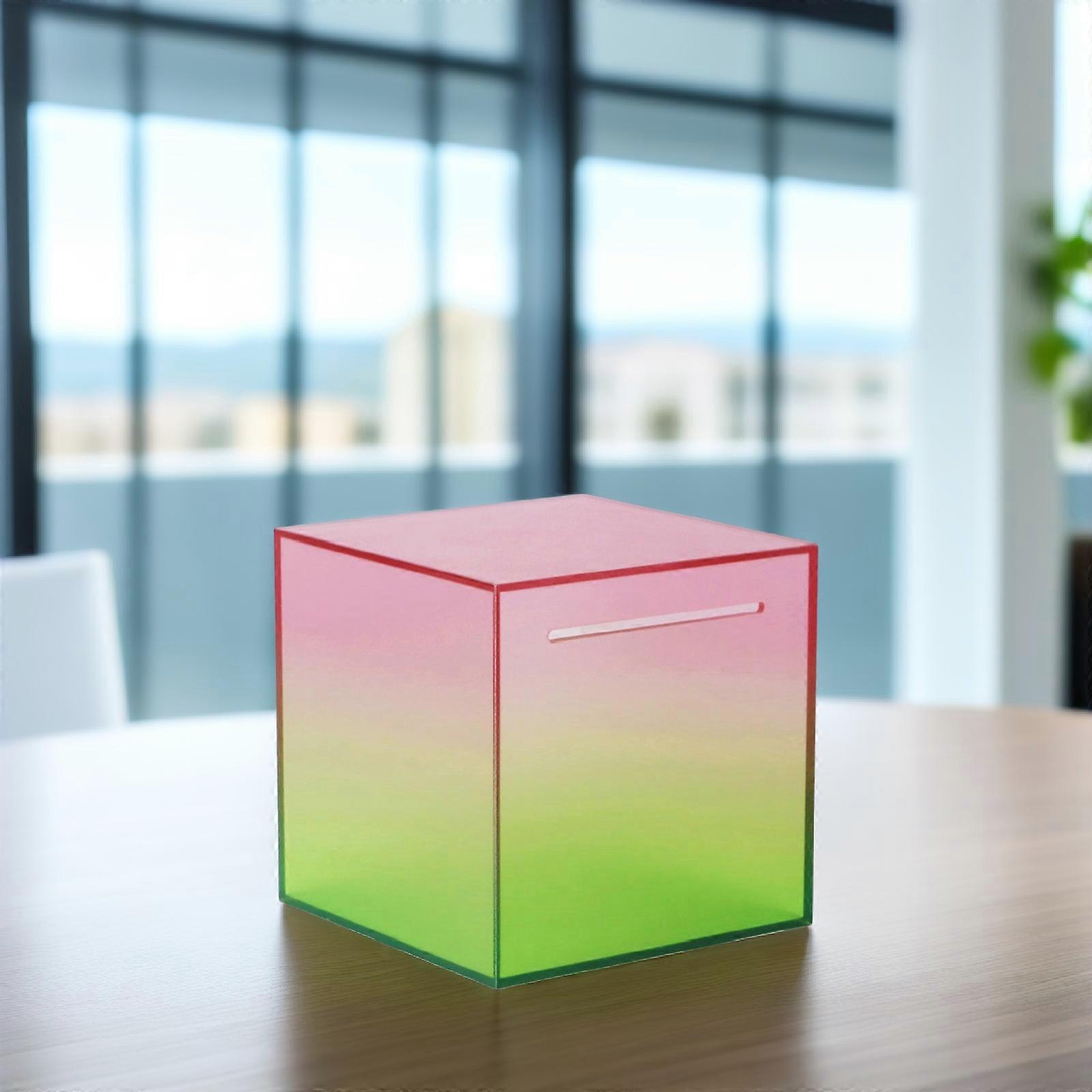 Acrylic Saving Pot Piggy Bank for Cash Storage 2Pcs Transparent Money Box