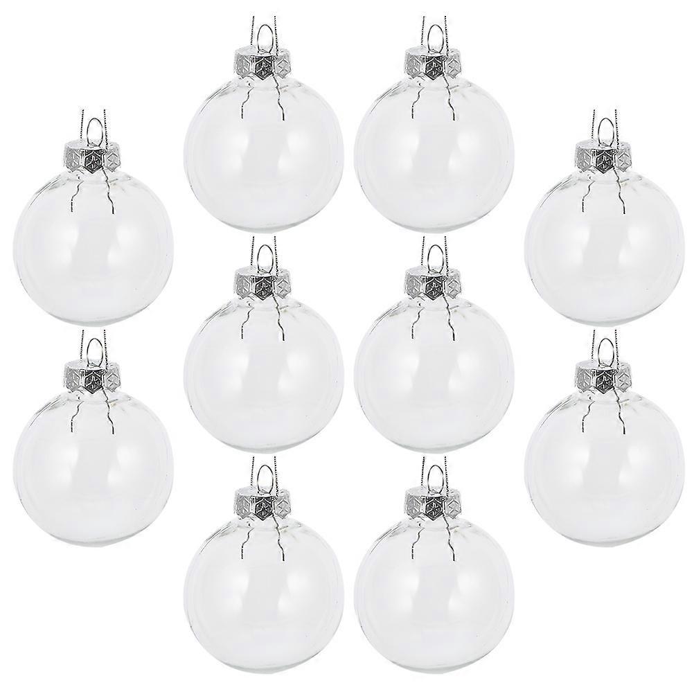 Christmas Ball Transparent Xmas Tree Hanging Ornament for DIY with 20Pcs