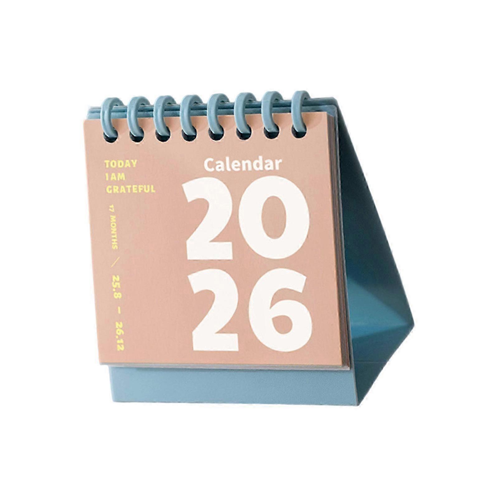 2026 Desk Calendar 12 month Referances from 01/2026 to 12/2026 Office Home Desktop Calendar Plan Organiser for Planning orange color