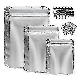 50 Pack Mylar Bag For Food Storage With Oxygen Absorber Resealable Grains Nuts