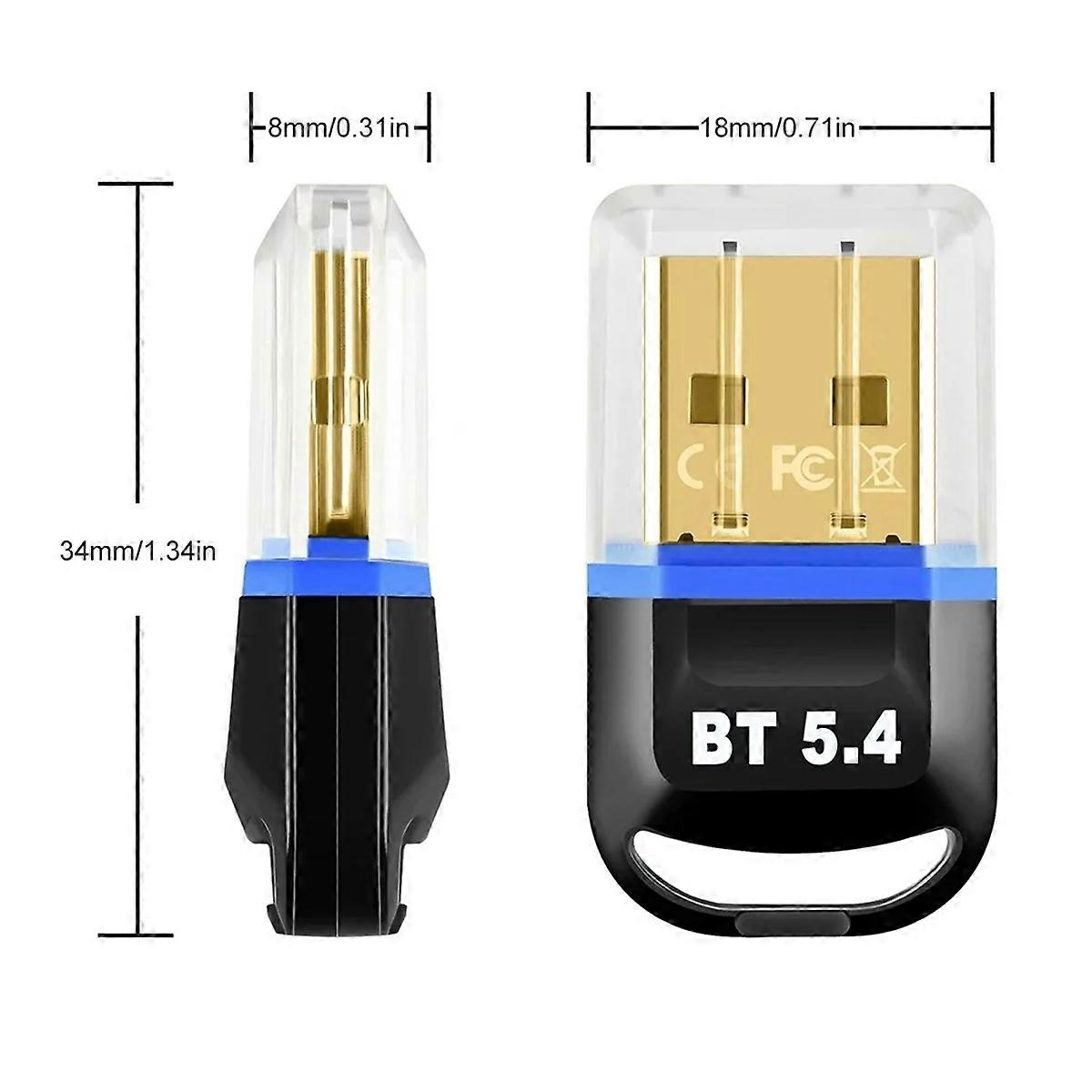 USB Bluetooth 5.4 Dongle Adapter for PC Wireless Mouse Keyboard
