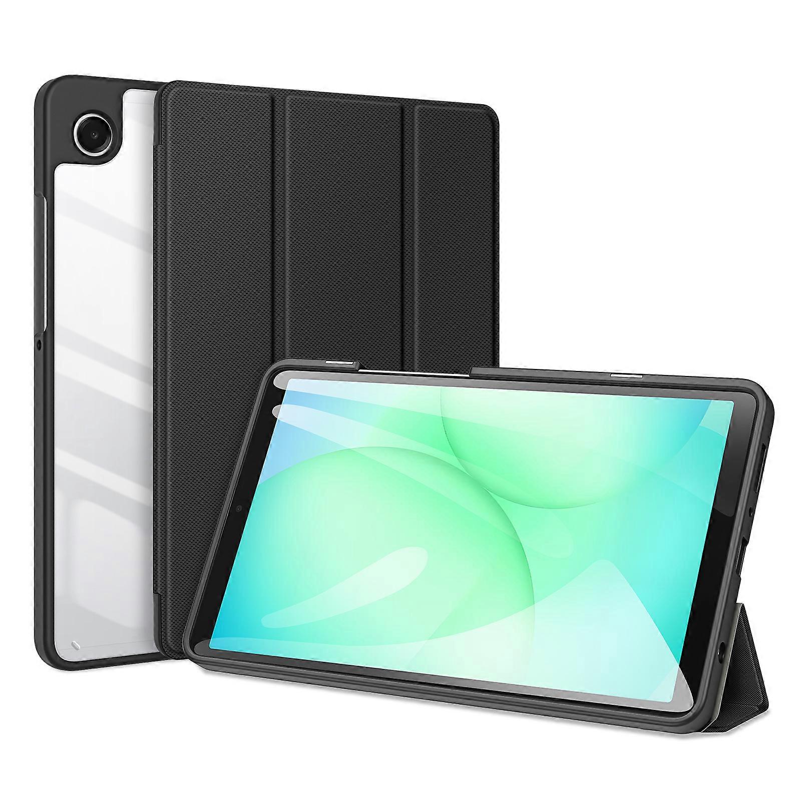 Compatible For Samsung Galaxy Tab A9 / Galaxy Tab A11 Case DUX DUCIS TOBY Series Tri-fold Stand PU Leather Tablet Cover