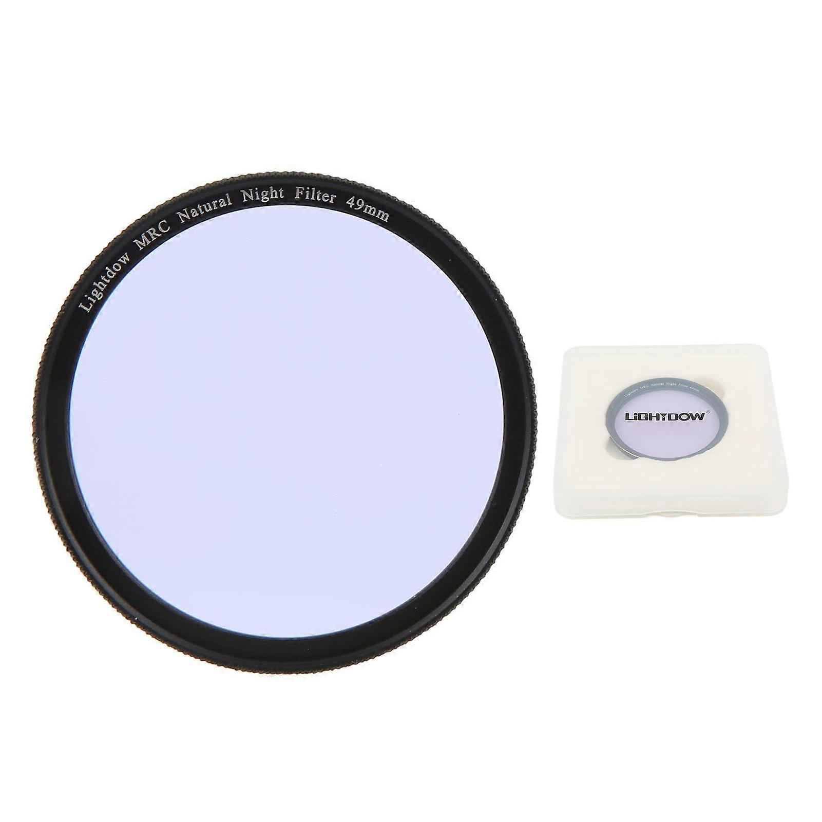 Filtre de nuit Lightdow Clear Natural, réduction de la pollution lumineuse, filtre d'objectif d'appareil photo pour ciel nocturne étoilé 49 mm