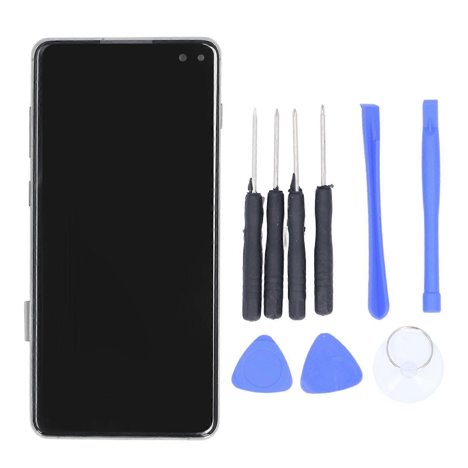 Phone TFT Screen for Galaxy S10 Plus Screen Replacement Touch Display Digitizer Assembly Repair Parts with Frame Black