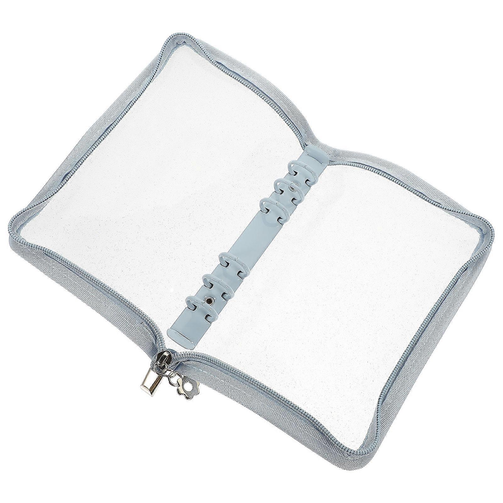 Loose-Leaf Binder Cover Binder Notebook Shell for Protection 3Pcs Sky-Blue PVC