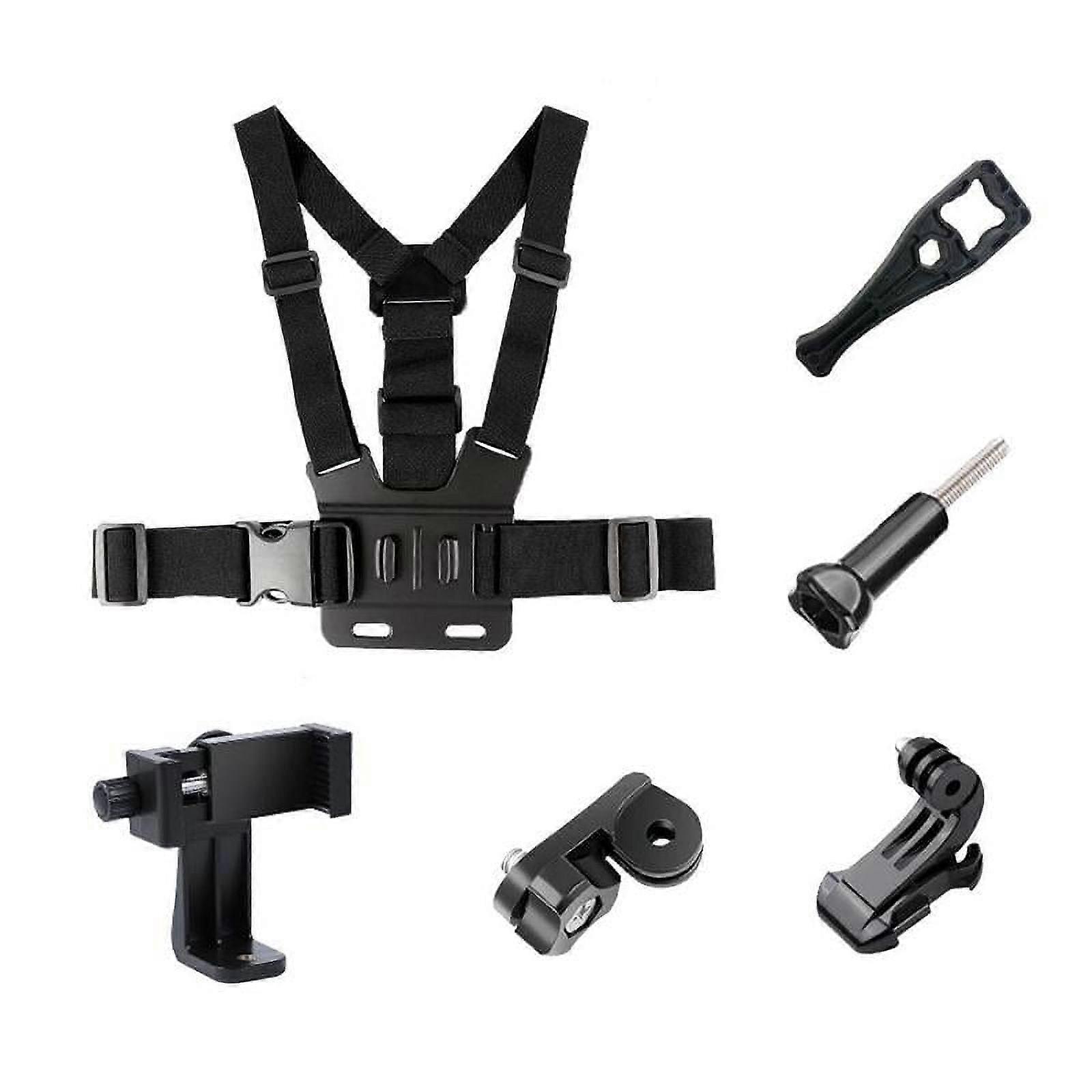 Action Camera &Phone Chest Mount Strap Holder For compatible with iPhone,GoPro Hero,DJI,Insta360 Y5I6