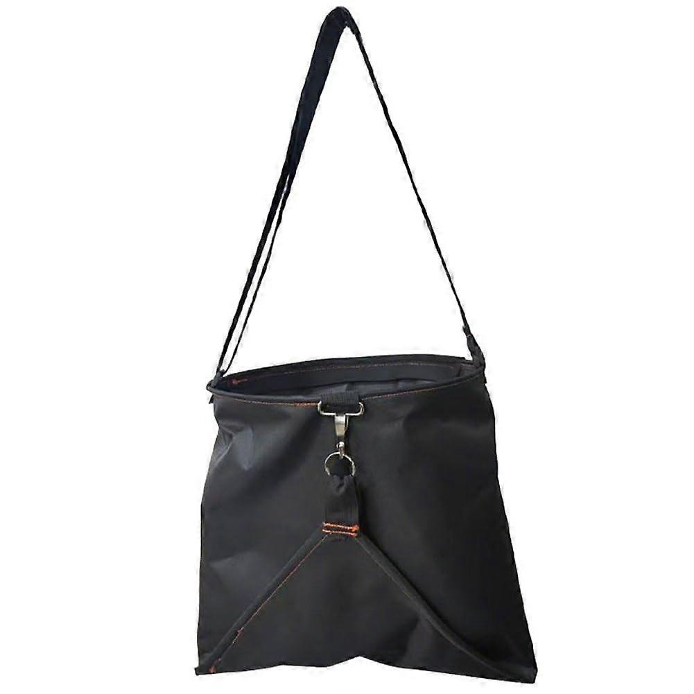 Large Fruit Picking Bag Foldable Harvesting Bag for Garden and Farm Use, Black Storage Pouch for Foraging and Gathering