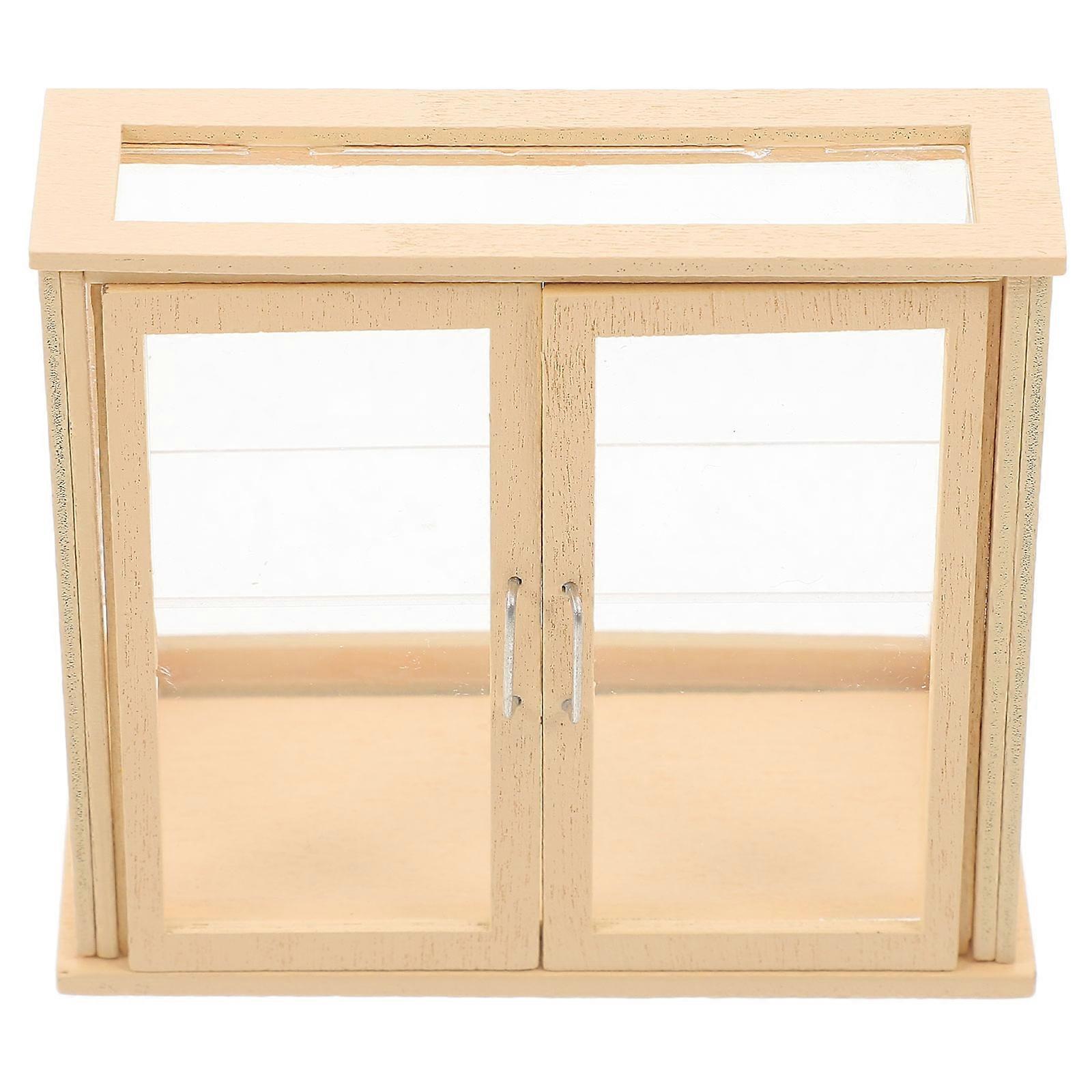 Mini Cake Display Cabinet Doll House Bakery Accessory for Decoration 3Pcs