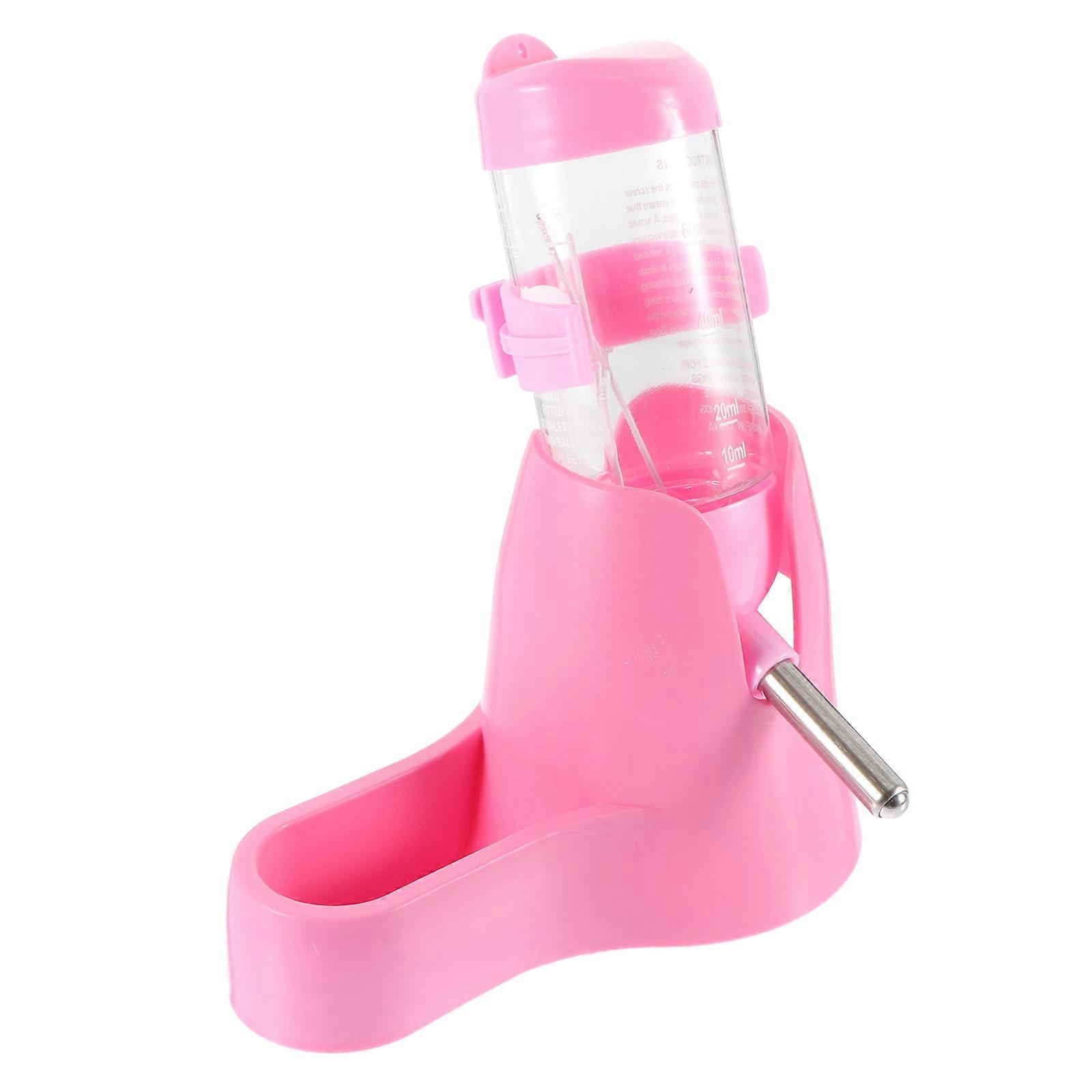 Multi-Function Hamster Water Bottle Suitable For Small Pet Owners Indoor Care Water Feeding Kettle 2 Sets Pink Color