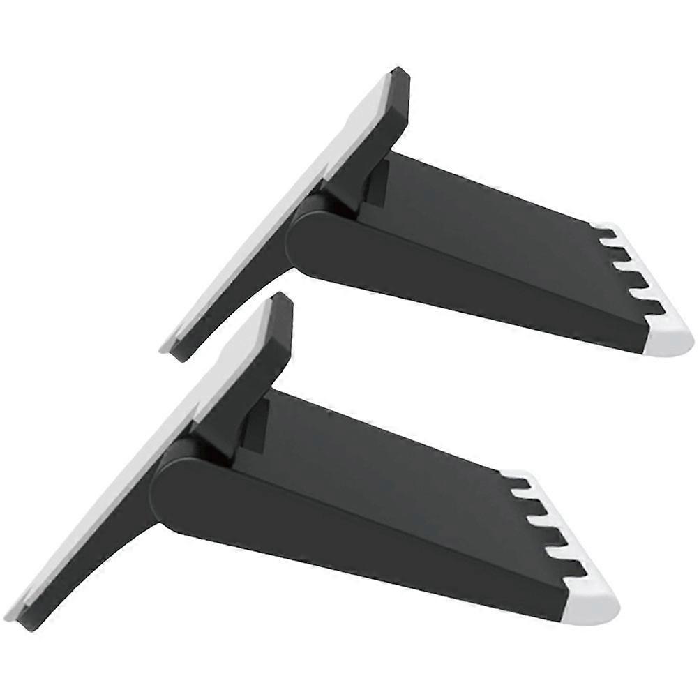 Laptop Cooling Support Stands 2Pcs for Students Professionals Compact Black Abs Ergonomic Design